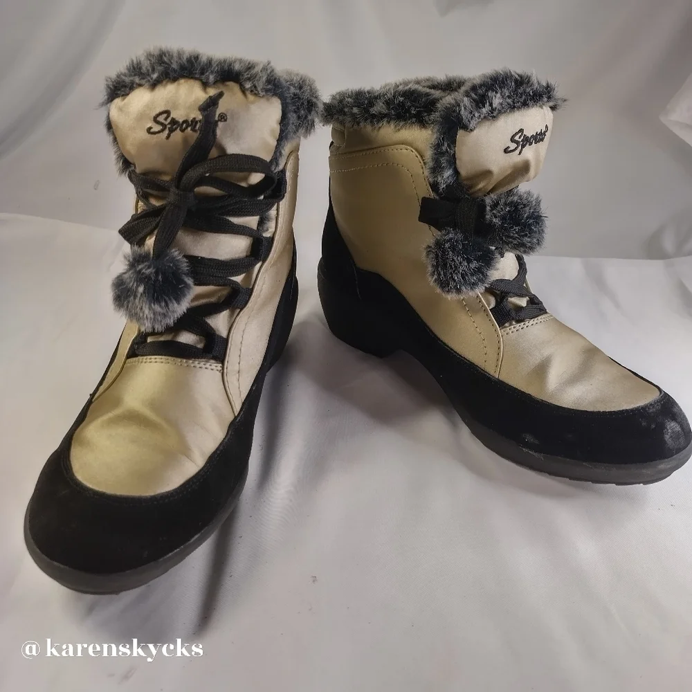 𝅺SPORTO Faux Fur Lined Boots Women's Size 9